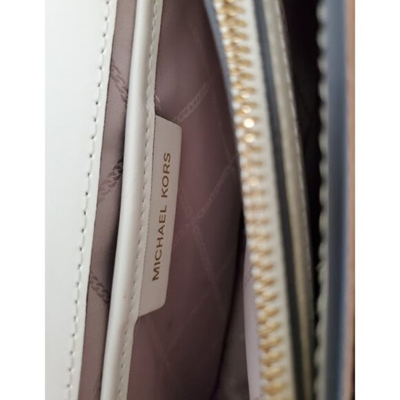 Michael Kors Jade Large Neutral Tri-Color Leather Crossbody - Picture 14 of 15